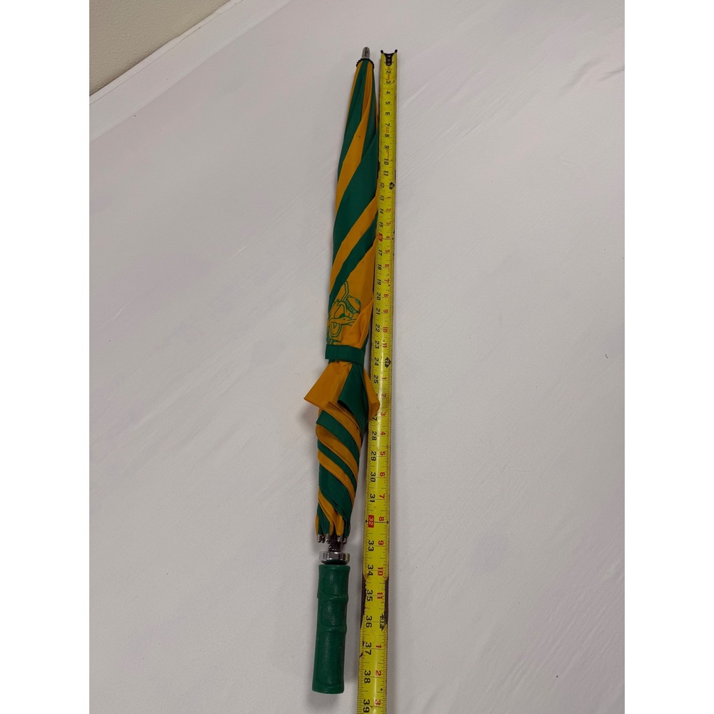 Vintage Oregon Ducks Shedrain Umbrella Green Yellow Donald‎ Duck Logo Golf Size - Picture 8 of 8